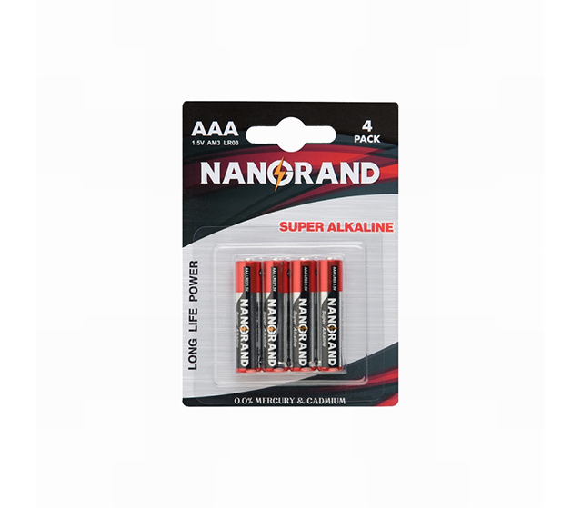 Alkaline AAA battery,4pcs/Blister